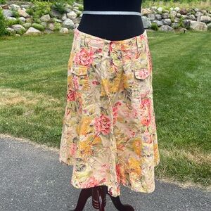 JW 100% cotton floral skirt, Size 12